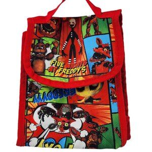 Five Nights At Freddy's soft sided Fold up Lunch Bag Red